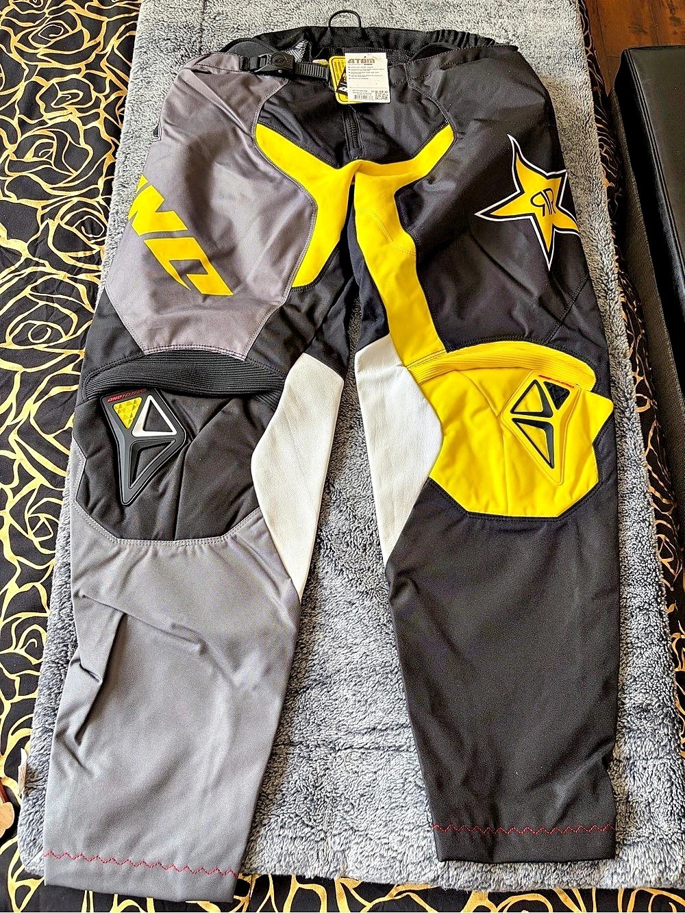 Pulse Motocross Pants in Black & Yellow Size 36 NWT